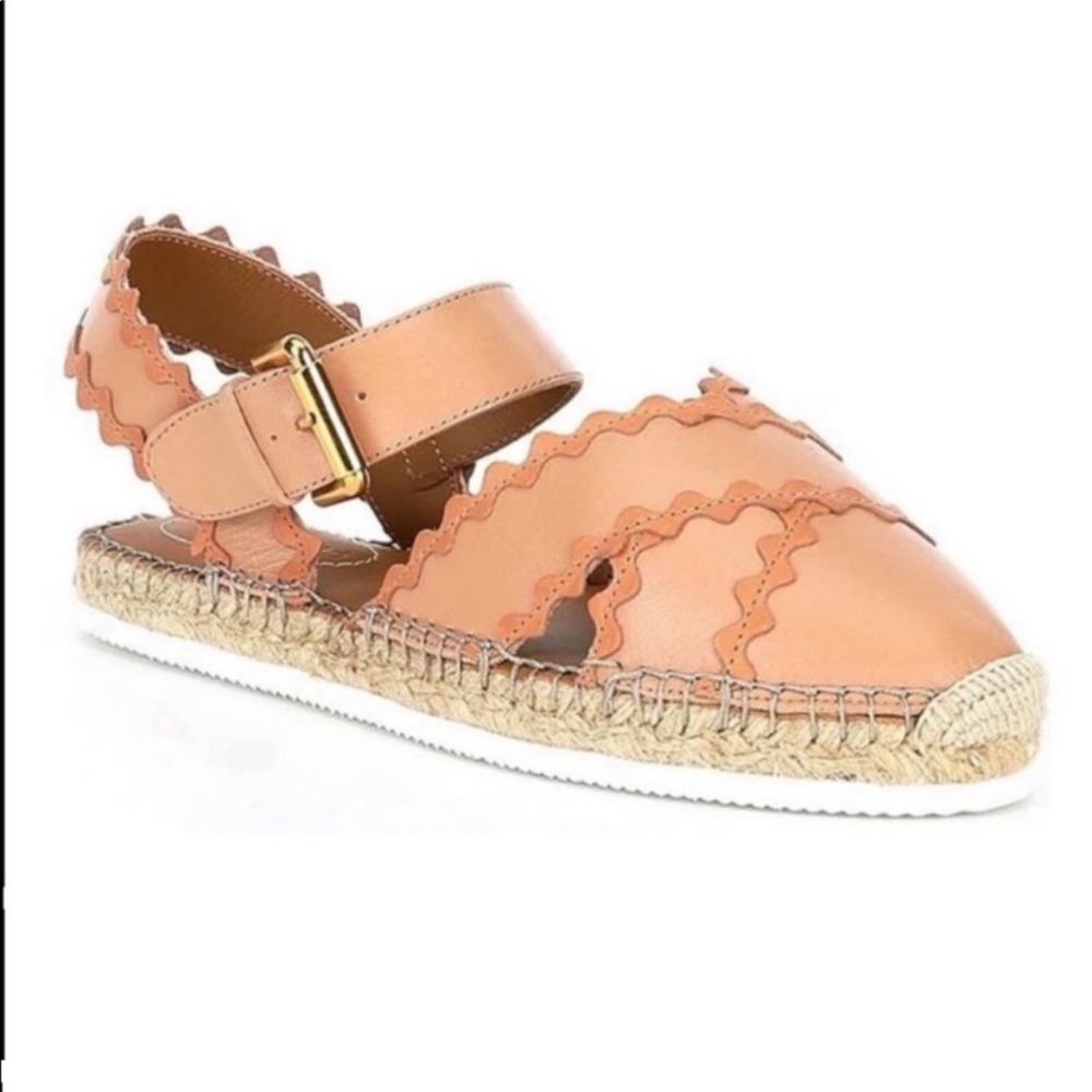 See By Chloe Glyn Leather Ric Rac Espadrille